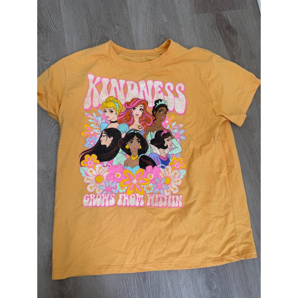 Disney Princess Kindness Grows From Within Graphic Tee Mustard Yellow Small